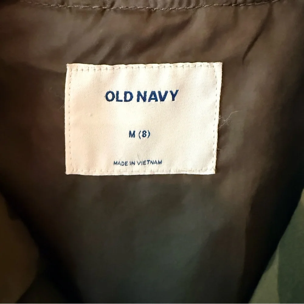 Old Navy Green Camouflage Jacket - Size Medium (8)